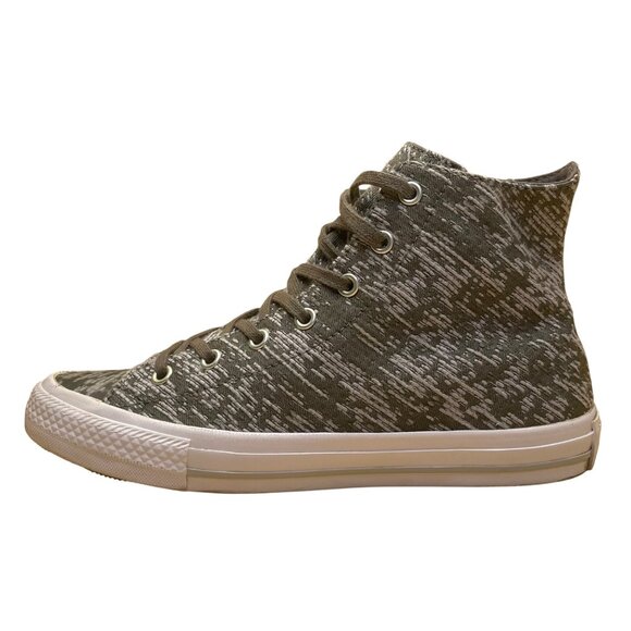 Converse Women’s Gray & White Canvas All Star Lace-Up High-Top Sneakers Size 6.5 - Picture 4 of 8